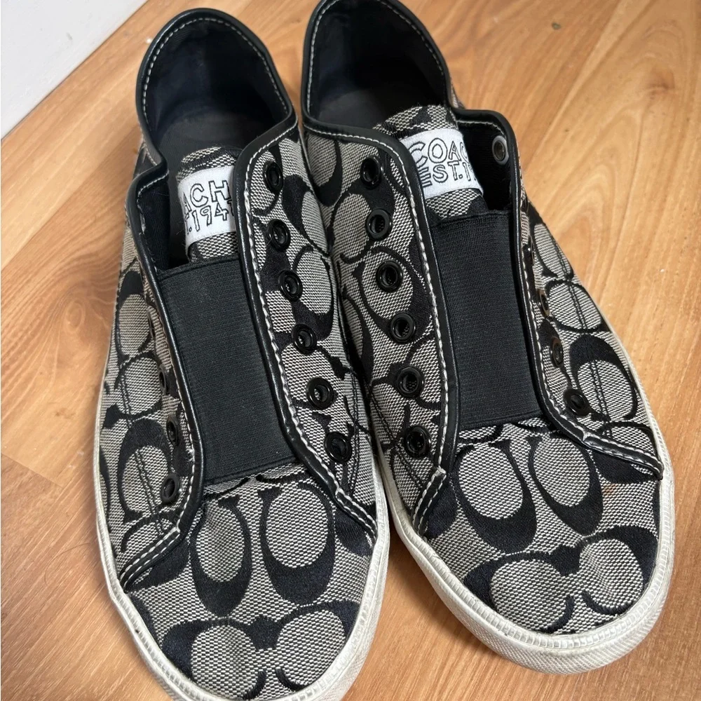 Coach Bev Monogram Signature Logo Slip On Sneakers - Picture 13 of 14